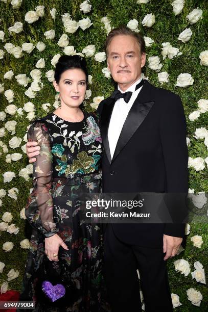 Phoebe Cates and Kevin Kline attend the 2017 Tony Awards at Radio City Music Hall on June 11, 2017 in New York City.