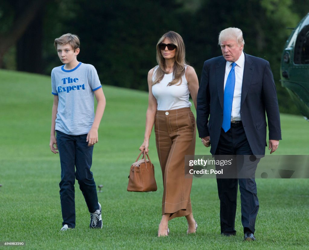 First Family Arrives At The White House