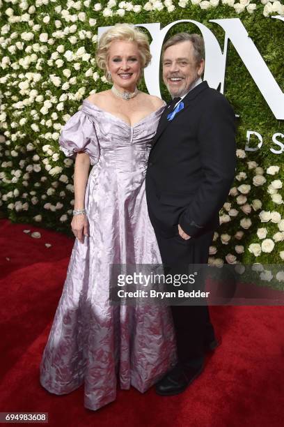 Actress Christine Ebersole and Mark Hamill attend the 2017 Tony Awards at Radio City Music Hall on June 11, 2017 in New York City.