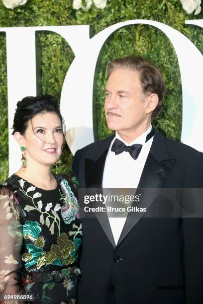 Actors Phoebe Cates and Kevin Kline attend the 71st Annual Tony Awards at Radio City Music Hall on June 11, 2017 in New York City.