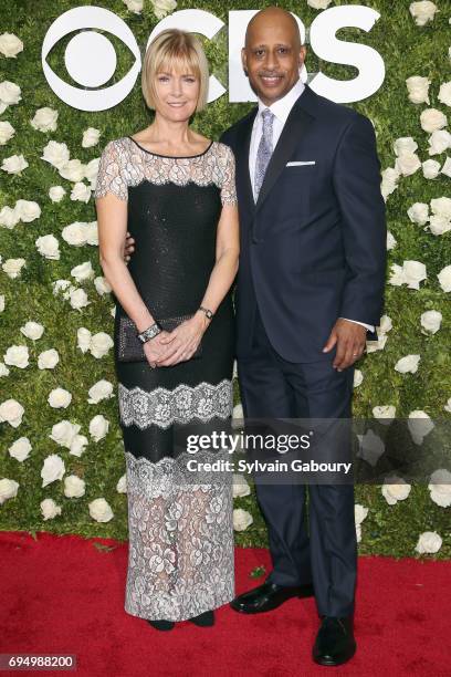 Jeannie Santiago and actor Ruben Santiago-Hudson attend the 2017 Tony Awards at Radio City Music Hall on June 11, 2017 in New York City.