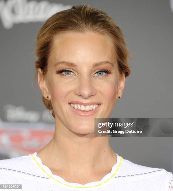 Heather Morris arrives at the premiere of Disney And Pixar's "Cars 3" at Anaheim Convention Center on June 10, 2017 in Anaheim, California.