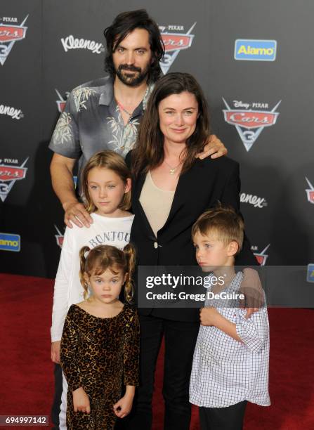 Actor Rhys Coiro and wife Kat Coiro arrive at the premiere of Disney And Pixar's "Cars 3" at Anaheim Convention Center on June 10, 2017 in Anaheim,...