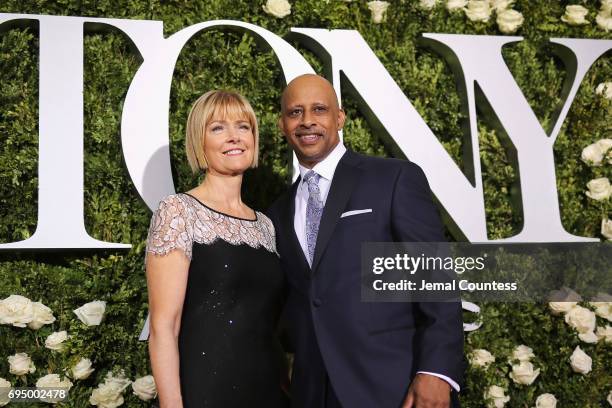 Jeannie Santiago and Ruben Santiago-Hudson attend the 2017 Tony Awards at Radio City Music Hall on June 11, 2017 in New York City.