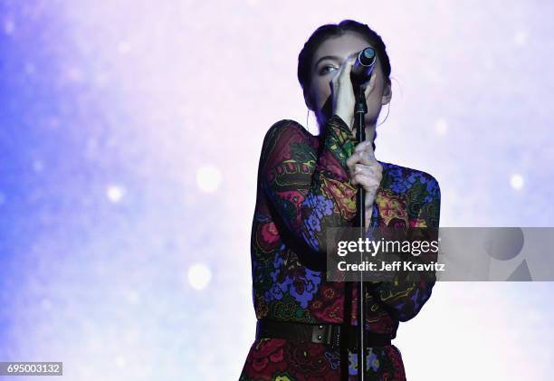 Recording artist Lorde performs onstage at What Stage during Day 4 of the 2017 Bonnaroo Arts And Music Festival on June 11, 2017 in Manchester,...