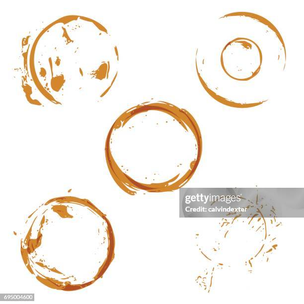 coffee stains - coffee stain stock illustrations