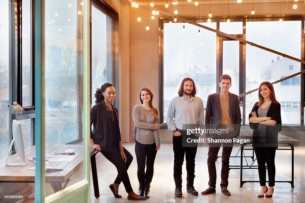 Portrait of colleagues in design studio office