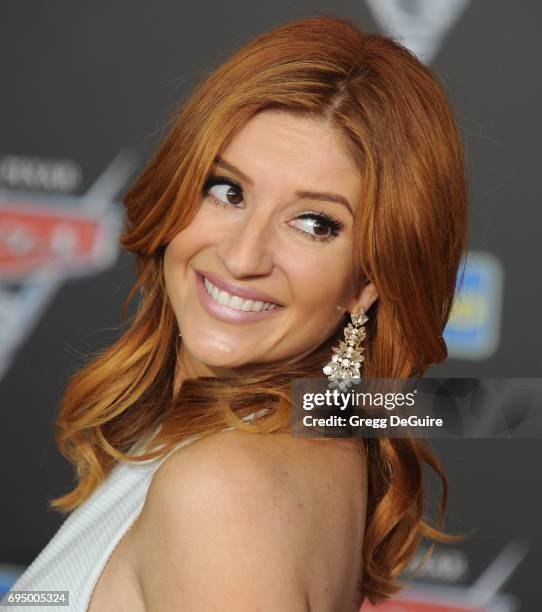 Anneliese van der Pol arrives at the premiere of Disney And Pixar's "Cars 3" at Anaheim Convention Center on June 10, 2017 in Anaheim, California.