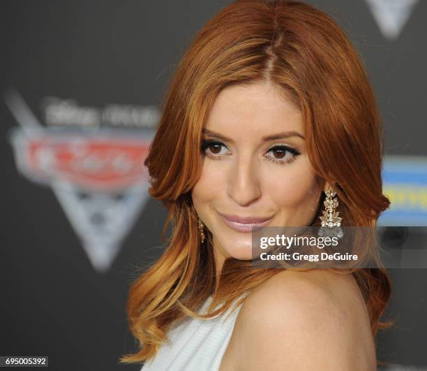 Anneliese van der Pol arrives at the premiere of Disney And Pixar's "Cars 3" at Anaheim Convention Center on June 10, 2017 in Anaheim, California.