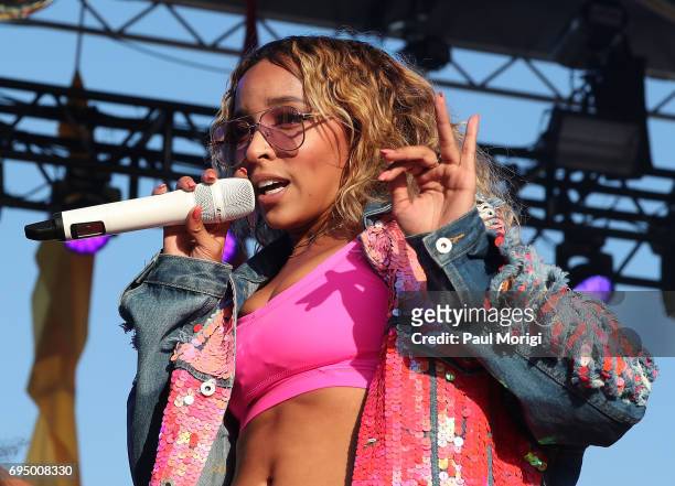 Singer/songwriter Tinashe performs at the 2017 Capital Pride Concert on June 11, 2017 in Washington, DC.
