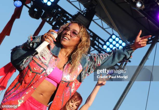 Singer/songwriter Tinashe performs at the 2017 Capital Pride Concert on June 11, 2017 in Washington, DC.