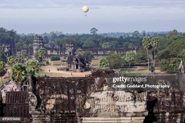 cambodia: angkor wat - angkor wat balloon stock pictures, royalty-free photos & images