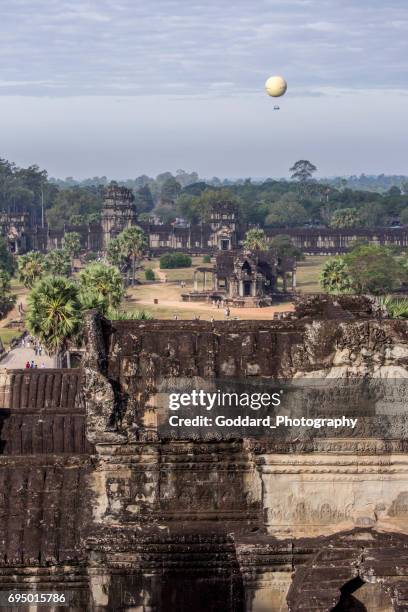 cambodia: angkor wat - angkor wat balloon stock pictures, royalty-free photos & images