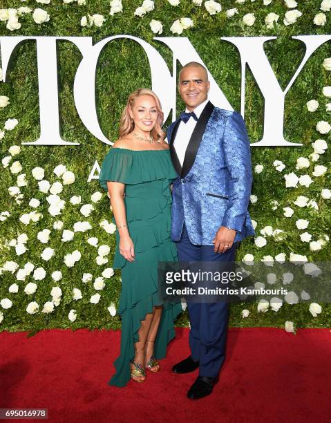 Veronica Jackson and Christopher Jackson attend the 2017 Tony Awards at Radio City Music Hall on June 11, 2017 in New York City.
