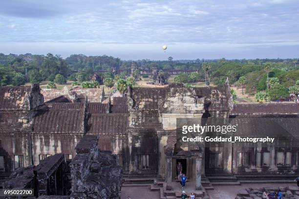 cambodia: angkor wat - angkor wat balloon stock pictures, royalty-free photos & images