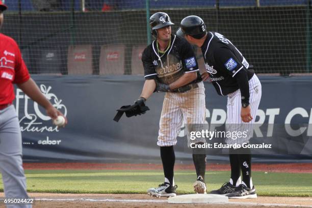 Alex Gonzalez of Guerreros de Oaxaca in action during the match between Piratas de Campeche and Guerreros de Oaxaca as part of the Liga Mexicana de...