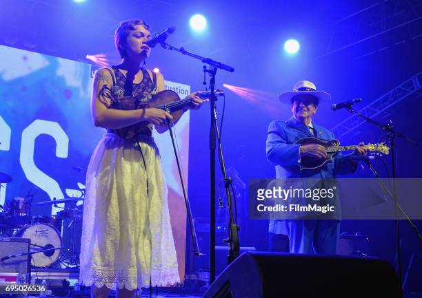 Recording artist Gaby Moreno performs onstage for 'The Bluegrass Situation Roots SuperJam' at That Tent during Day 4 of the 2017 Bonnaroo Arts And...