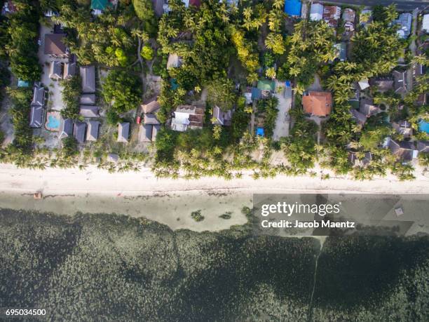 looking down on paliton beach, siquijor. - island of siquijor stock pictures, royalty-free photos & images