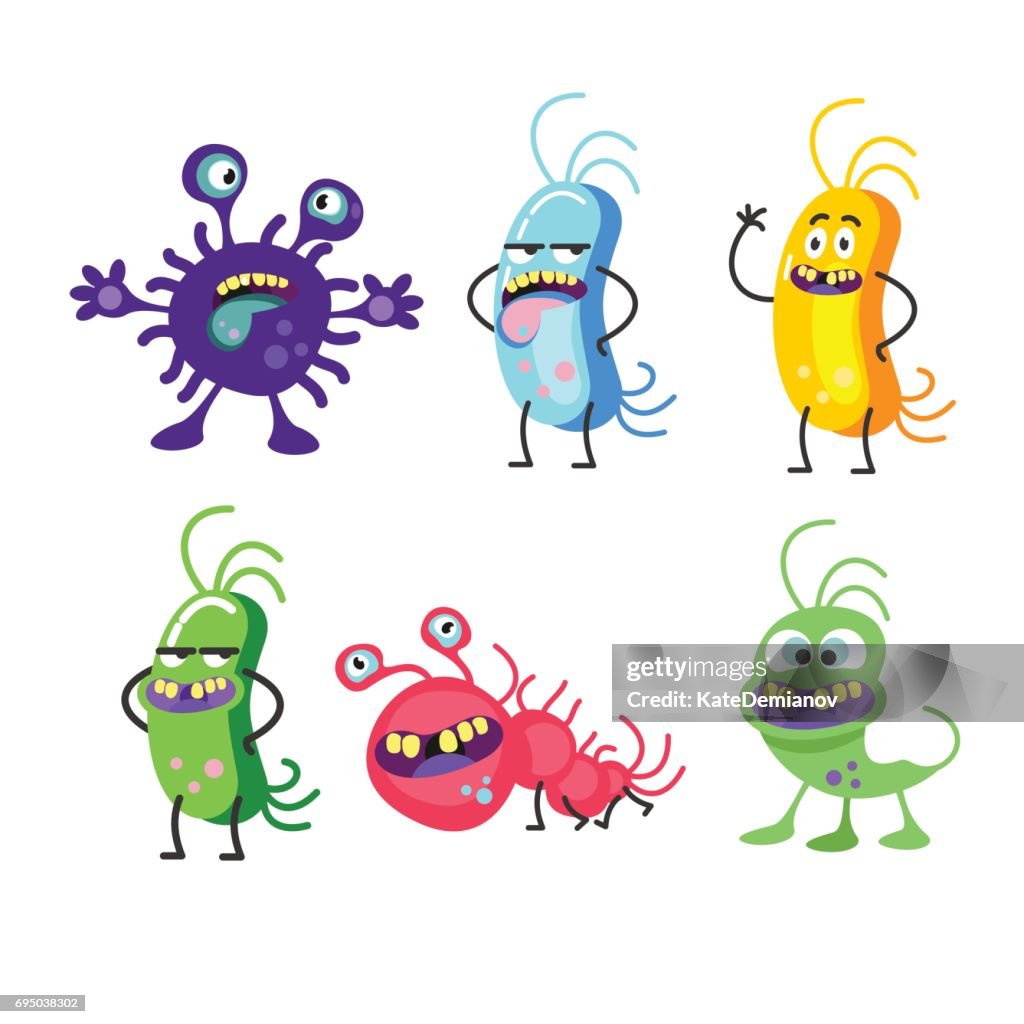 Mal Virus Y Bacterias Personajes De Dibujos Animados Vector Aislado Sobre Fondo Blanco Ilustración de stock - Getty Images Mal Virus Y Bacterias Personajes De Dibujos Animados Vector Aislado Sobre Fondo Blanco Ilustración de stock - Getty Images