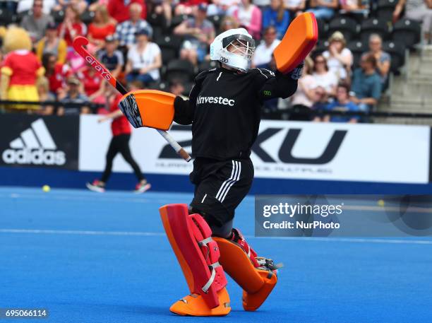 Maddie Hinch of England during the Investec International match between England Women and Netherlands Women at The Lee Valley Hockey and Tennis...