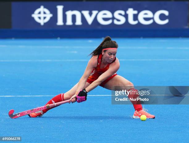 Laura Unsworth of England during the Investec International match between England Women and Netherlands Women at The Lee Valley Hockey and Tennis...