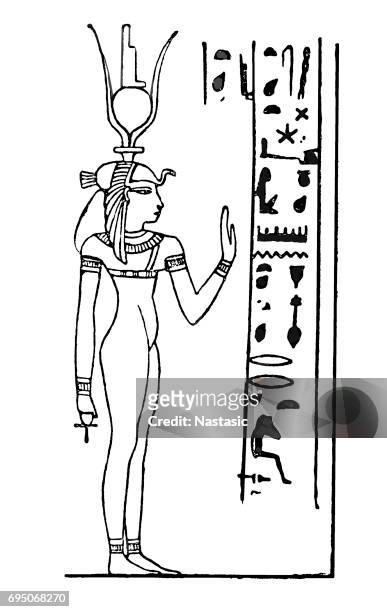 ilustraciones, imágenes clip art, dibujos animados e iconos de stock de dios egipcio isis - isis