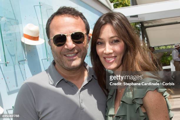 Arthur and Mareva Galanter attend the Men Final of the 2017 French Tennis Open - Day Fithteen at Roland Garros on June 11, 2017 in Paris, France.