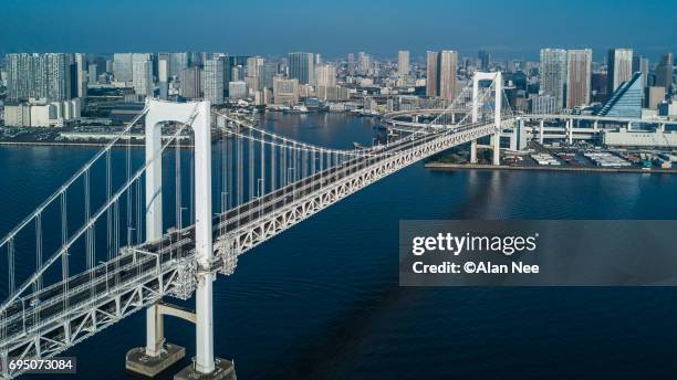 tokyo bay from the air - 首都 stock pictures, royalty-free photos & images