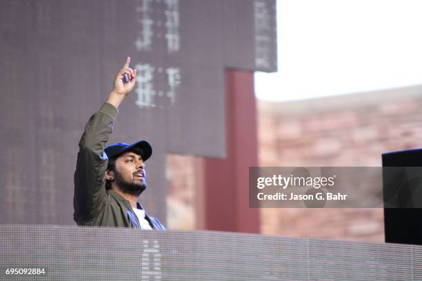 Jai Wolf performs at Red Rocks Amphitheatre on June 11, 2017 in Morrison, Colorado.