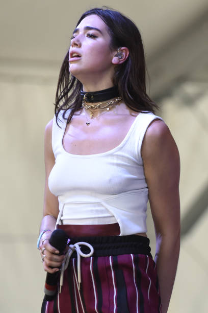 Dua Lipa performs during the 2017 Bonnaroo Arts and Music Festival on June 11, 2017 in Manchester, Tennessee.