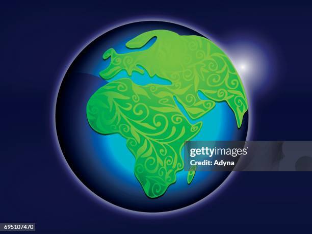 green world - tangle pattern stock illustrations