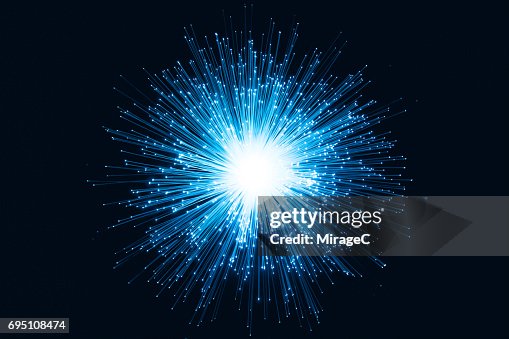 Illuminated Blue Radial Shape Fiber Optic Illuminated Blue Radial Shape Fiber Optic