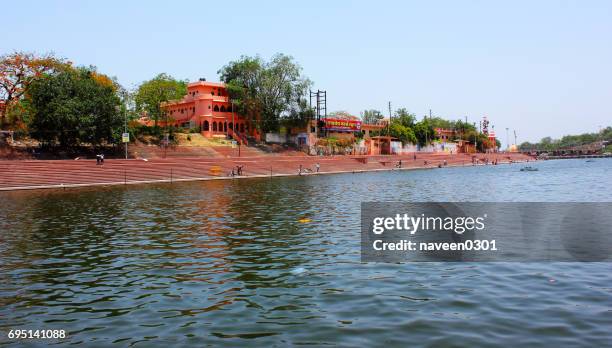 ram ghat in ujjain, madhya pradesh, india - jyotirlinga stock pictures, royalty-free photos & images