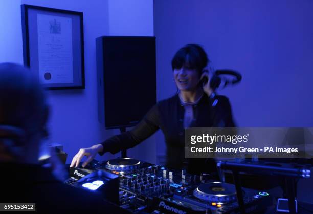 Daisy Lowe djing at he after party at Asprey's in Mayfair, London, following The One for the Boys Fashion Ball, held at The Landmark Hotel,...