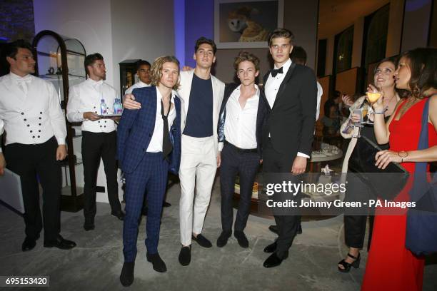 Models at the after party at Asprey's in Mayfair, London, following The One for the Boys Fashion Ball, held at The Landmark Hotel, Marylebone. To...