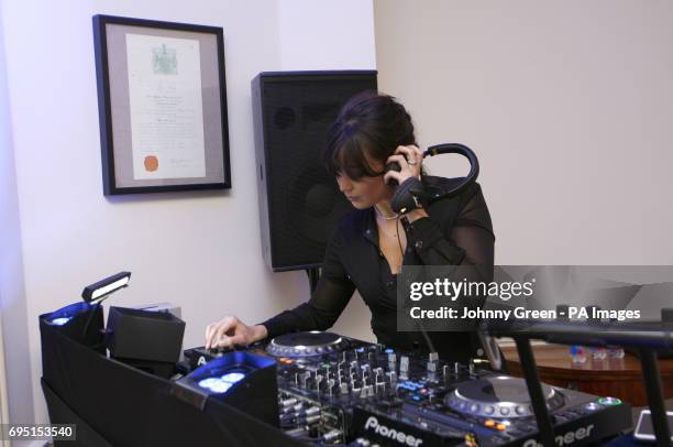 Daisy Lowe djing at he after party at Asprey's in Mayfair, London, following The One for the Boys Fashion Ball, held at The Landmark Hotel,...