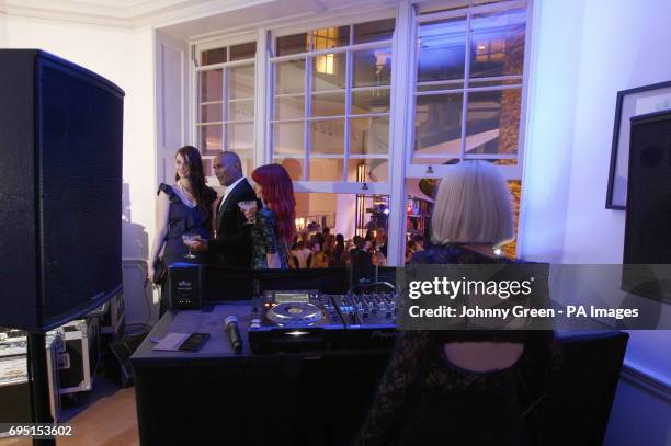 Amazonica djing at the after party at Asprey's in Mayfair, London, following The One for the Boys Fashion Ball, held at The Landmark Hotel,...