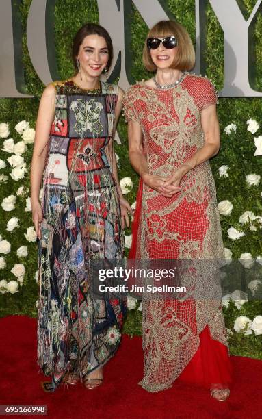 Bee Shaffer and Anna Wintour attend the 71st Annual Tony Awards at Radio City Music Hall on June 11, 2017 in New York City.