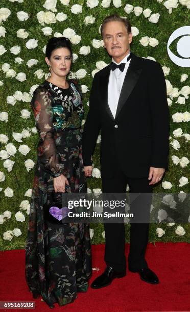 Actors Phoebe Cates and Kevin Kline attend the 71st Annual Tony Awards at Radio City Music Hall on June 11, 2017 in New York City.