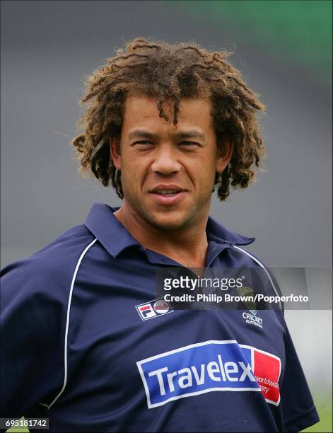 Andrew Symonds of Australia after being dropped from the NatWest One Day International against Bangladesh for breaking team rules at Sophia Gardens...