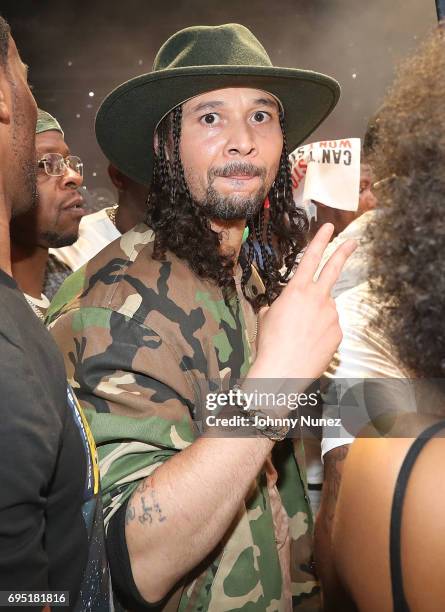 Bizzy Bone backstage at the 2017 Hot 97 Summer Jam at MetLife Stadium on June 11, 2017 in East Rutherford, New Jersey.