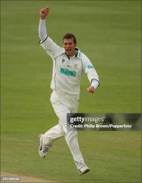 Chris Tremlett of Hampshire in action during the Frizzell County Championship Division One match between Kent and Hampshire at The St Lawrence Ground...