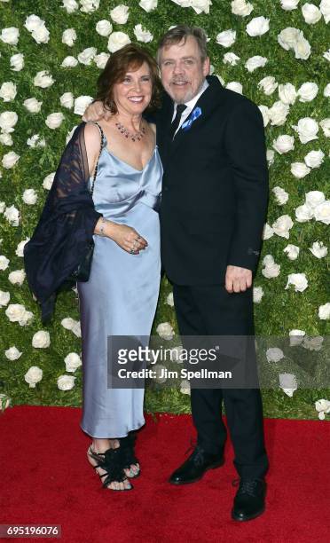 Actor Mark Hamill and Marilou York attend the 71st Annual Tony Awards at Radio City Music Hall on June 11, 2017 in New York City.