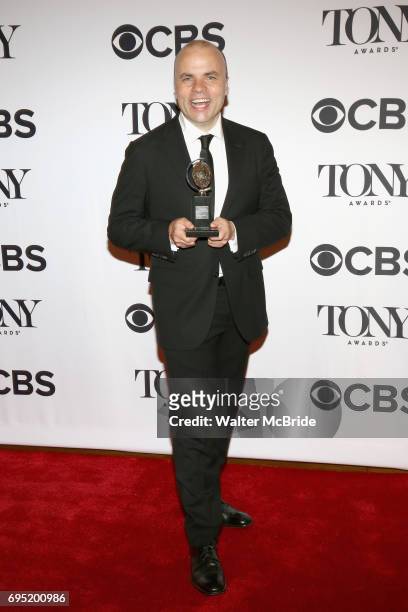 Rogers poses with award at the 71st Annual Tony Awards, in the press room at Radio City Music Hall on June 11, 2017 in New York City.
