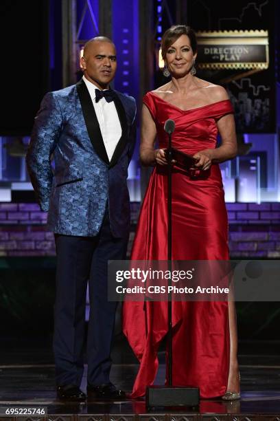 Chris Jackson and Allison Janney at THE 71st ANNUAL TONY AWARDS broadcast live from Radio City Music Hall in New York City on Sunday, June 11, 2017...