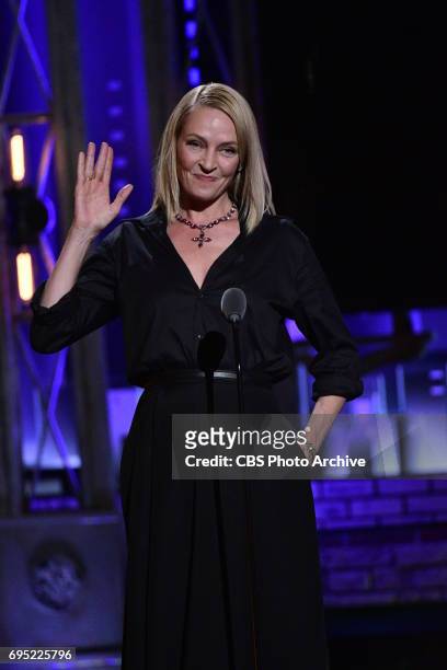 Uma Thurman at THE 71st ANNUAL TONY AWARDS broadcast live from Radio City Music Hall in New York City on Sunday, June 11, 2017 on the CBS Television...