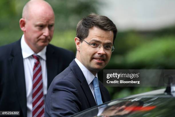 James Brokenshire, U.K. Northern Ireland secretary, leaves following a cabinet meeting at Downing Street in London, U.K., on Monday, June 12, 2017....