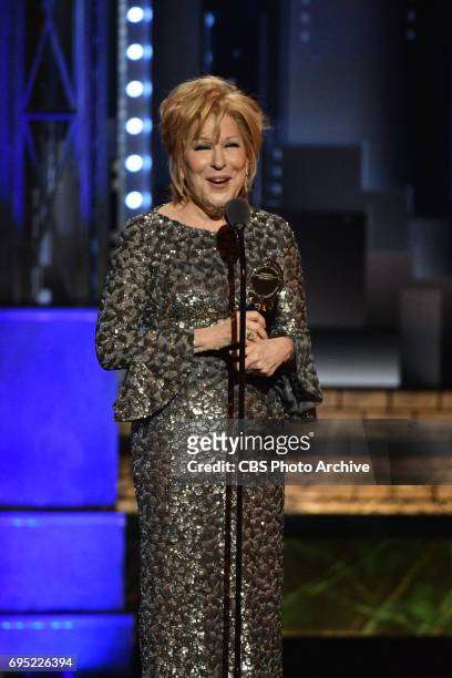 Bette Midler, winner Best Performance by an Actress in a Leading Role in a Musical for Hello, Dolly! at THE 71st ANNUAL TONY AWARDS broadcast live...