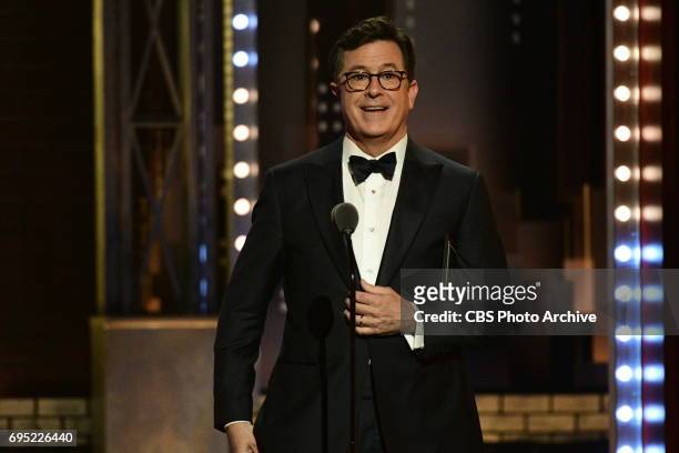 Stephen Colbert at THE 71st ANNUAL TONY AWARDS broadcast live from Radio City Music Hall in New York City on Sunday, June 11, 2017 on the CBS...