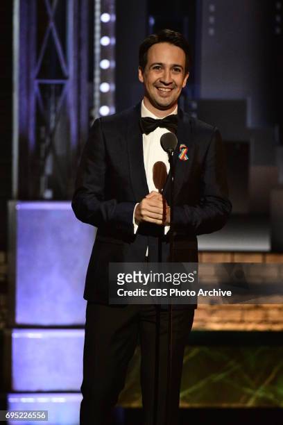 Lin-Manuel Miranda at THE 71st ANNUAL TONY AWARDS broadcast live from Radio City Music Hall in New York City on Sunday, June 11, 2017 on the CBS...